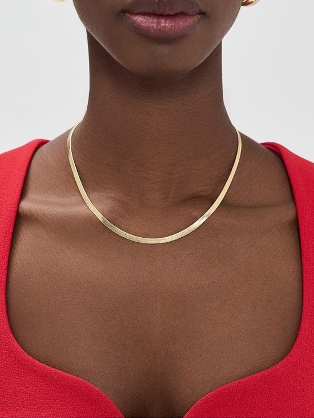 Madewell Vintage Gold Herringbone Chain Necklace